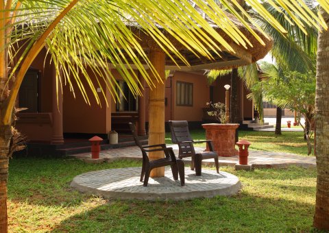 Terrasse im Sitaram Beach Retreat in Kerala