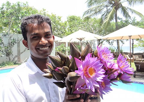 Die Manager Nishan des Sithnara Ayurveda Resorts auf Sri Lanka