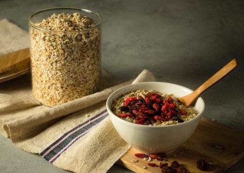 Porridge ist sehr gesund und gib ihnen viel Energie