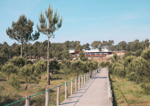 Natürliche Materialien des Hotel Feel Viana fügen sich gut in das Landschaftsbild ein