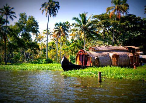 Entspannen Sie bei einer Fahrt auf den Backwaters in Kerala