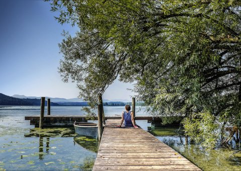 Entspannen Sie beim Baden am Waginger See