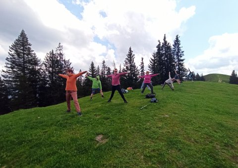 Yoga üben in der Natur