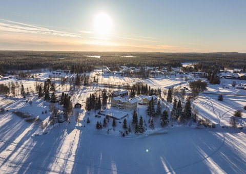 Die winterliche Landschaft rund um das Hotel Filipsborg